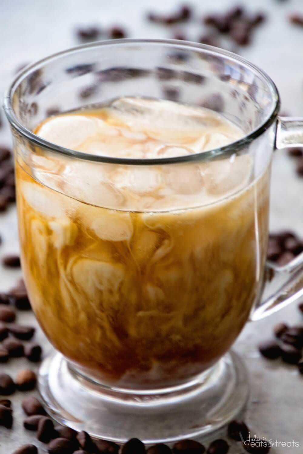 Skinny Vanilla Homemade Iced Coffee
